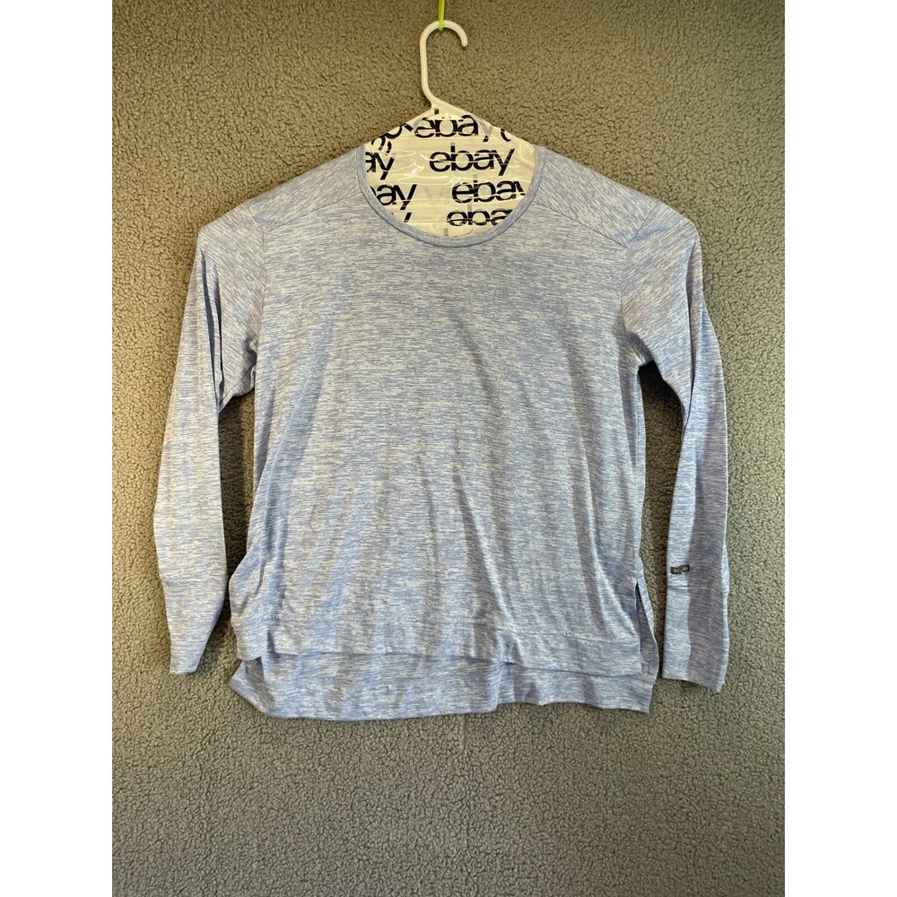 Columbia T-Shirt Top Women's L Blue Round Neck Long Sleeves